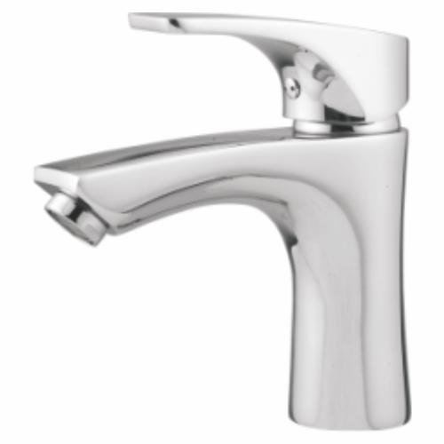 Single Lever Basin Mixer with 450mm Long SS Braided Hose Chrome